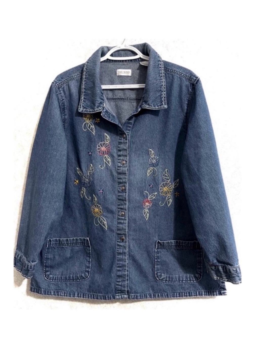 Vintage “East West” country core embroidered shirt jacket.